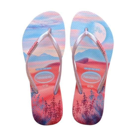 Imagem de Sandália havaianas feminina slim paisage rosa macaron 37/38