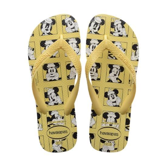 Imagem de Sandalia havaiana masculina top disney amarelo limao 35/36