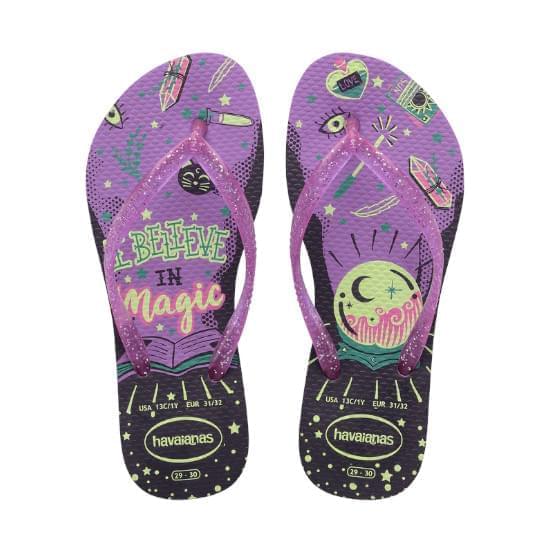 Imagem de Sandália havaianas kids slim fashion purpura 35/36