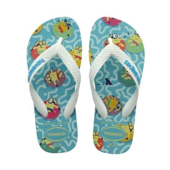 Imagem de Sandalia havaianas minions azul tradicional/branco 27/28