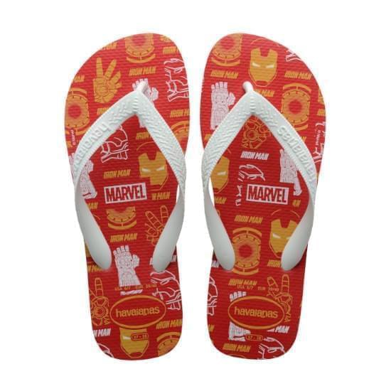 Imagem de Sandália havaianas masculina top marvel logomania vermelho rubi 33/34