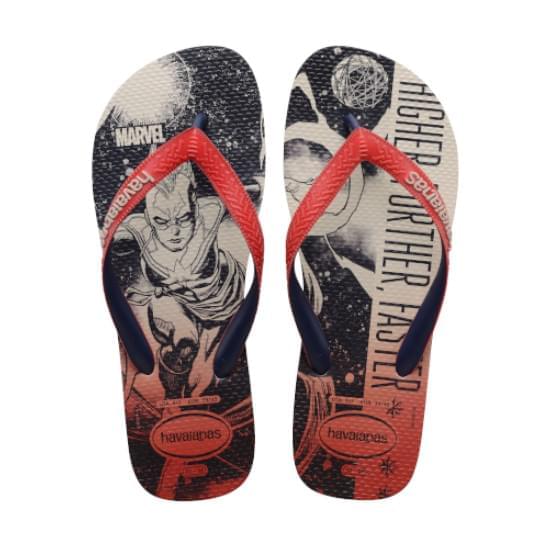 Imagem de Sandália havaianas masculina top marvel series vermelho rubi 35/36