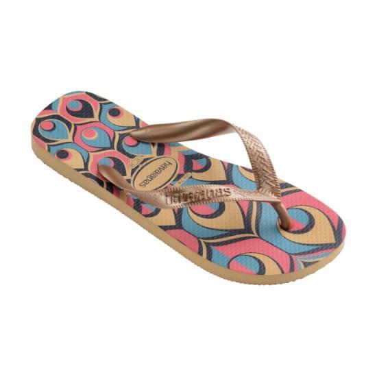 Imagem de Sandália havaianas feminina top spring dourado 37/38