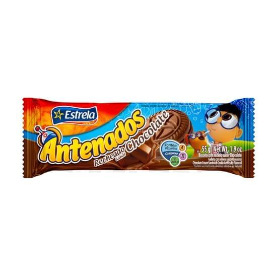 Imagem de Biscoito recheado estrela antenados chocolate 55g