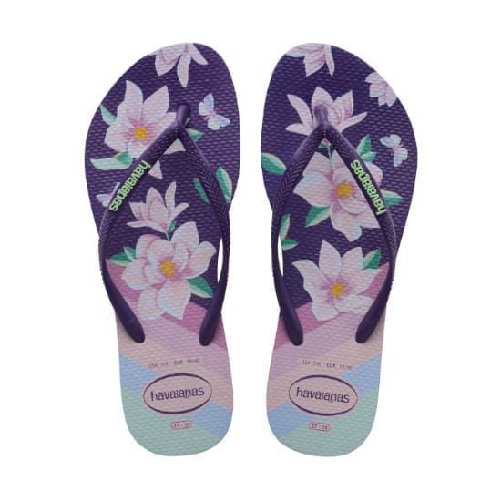 Imagem de Sandália havaianas feminina slim floral roxo new 37/38