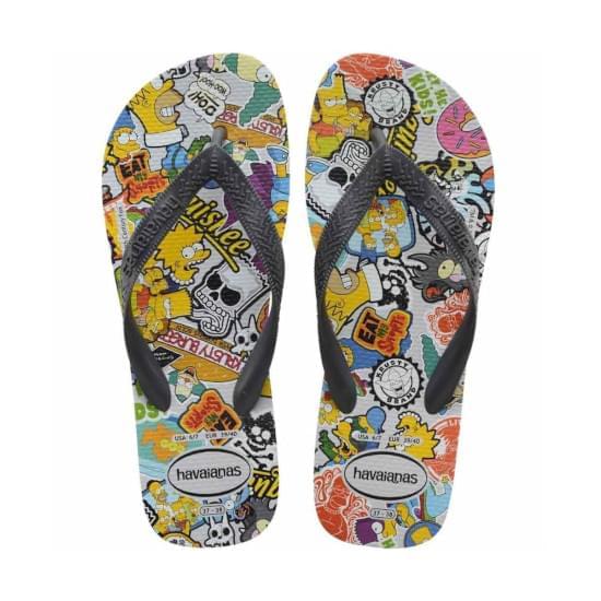 Imagem de Sandália havaianas masculino simpsons cinza gelo/cinza chumbo 35/36