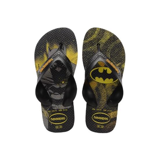 Imagem de Sandália havaianas infantil kids max herois preto/branco 27/28