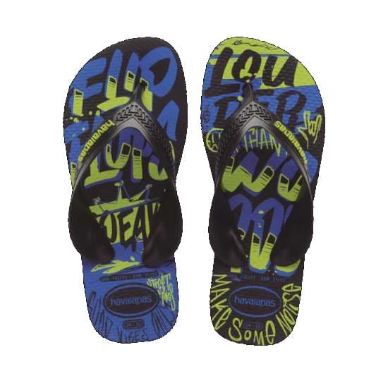 Imagem de Sandalias havaianas kids max street azul estrela 25/26