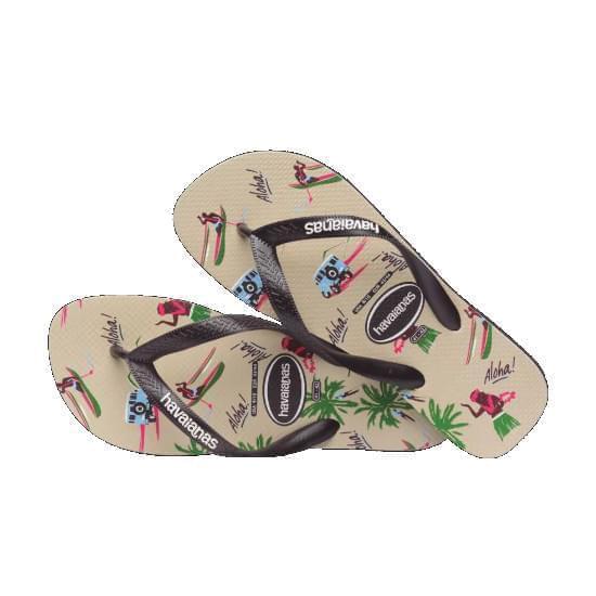 Imagem de Sandalia havaiana masculina top luwow preto/preto 35/36