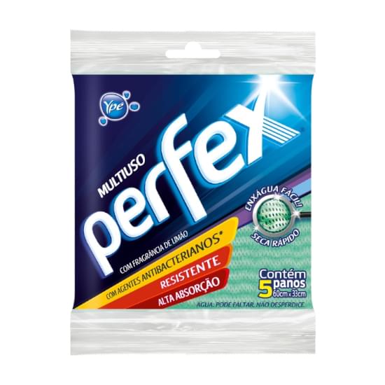 Imagem de Pano multiuso perfex antibac limao c/5un