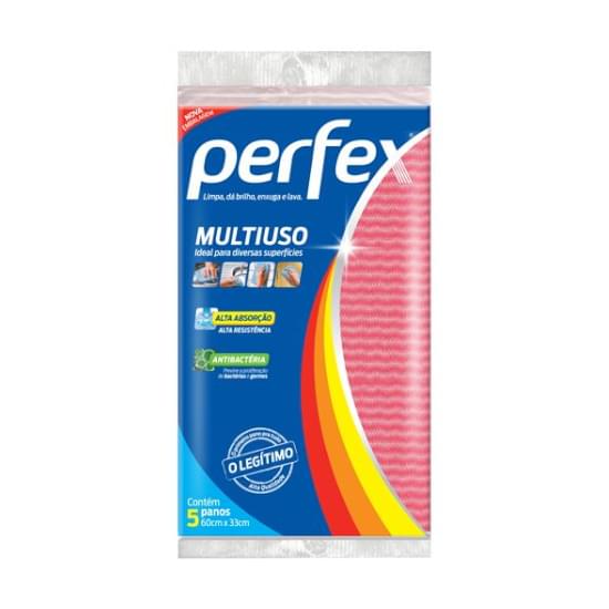 Imagem de Pano multiuso perfex antibac rosa c/5un