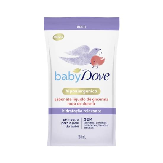 Imagem de Sabonete líquido de glicerina hidratação relaxante dove baby hora de dormir refil 180ml