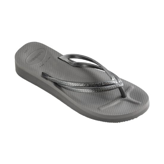 Imagem de Sandália havaianas feminina wedges cinza aço/cinza aço 33