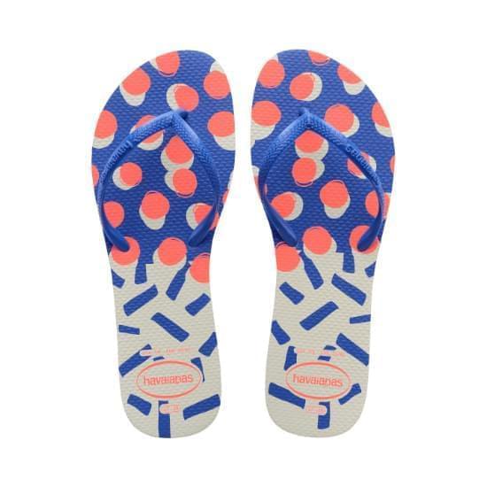 Imagem de Sandália havaianas feminina flat mix branco/azul estrela 41/42