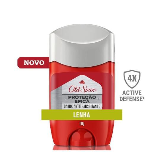 Imagem de Desodorante em barra antitranspirante old spice proteção épica lenha 50g