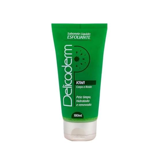 Imagem de Sabonete líquido delicaderm esfoliante corpo e rosto kiwi 180ml