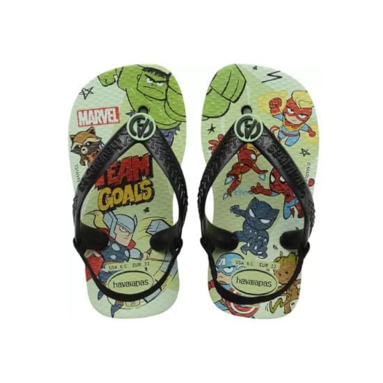 Imagem de Sandália havaianas infantil baby marvel verde jardim 17/18