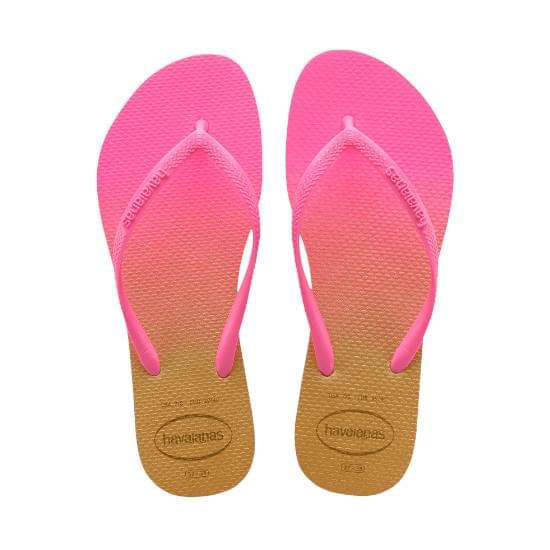 Imagem de Sandalias havaianas feminina slim gradient branco/rosa flux fluorescente 37/38