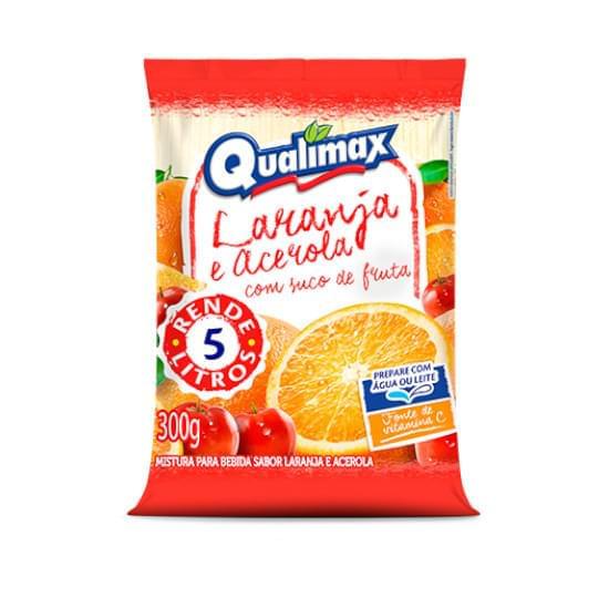 Imagem de Pó para refresco laranja e acerola qualimax 300g