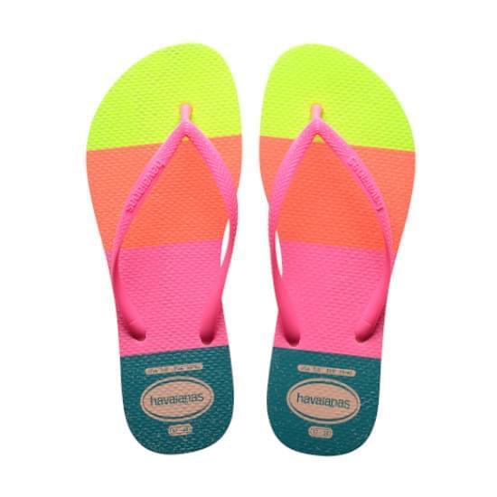 Imagem de Sandalias havaianas feminina slim neon glow rosa ballet 33/34