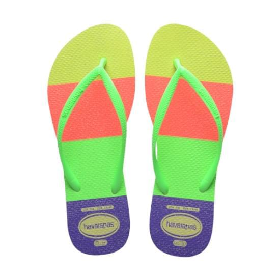 Imagem de Sandalias havaianas feminina slim neon glow lima 35/36