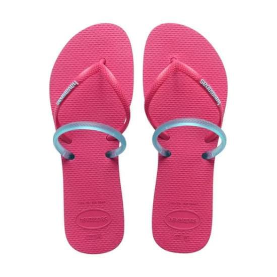 Imagem de Sandália havaianas feminina flat duo pink eletric 33/34