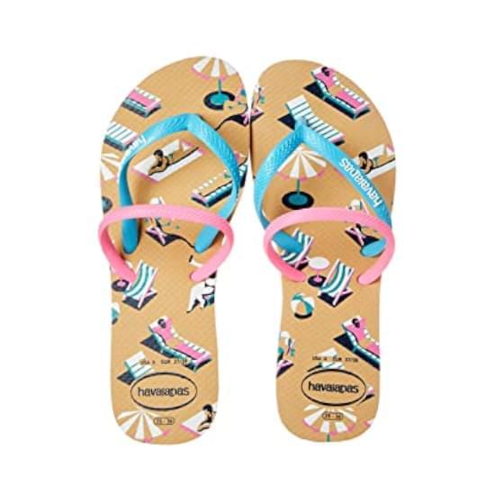 Imagem de Sandália havaianas feminina flat duo vibes dourado 33/34