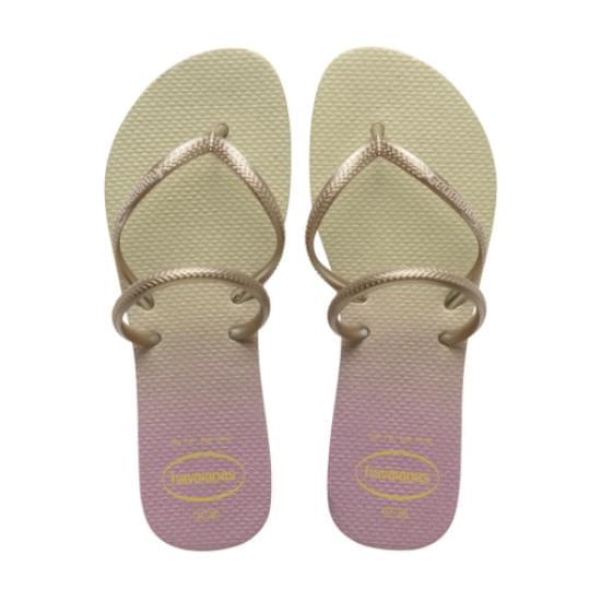 Imagem de Sandália havaianas feminina flat duo iridescent bege palha 37/38