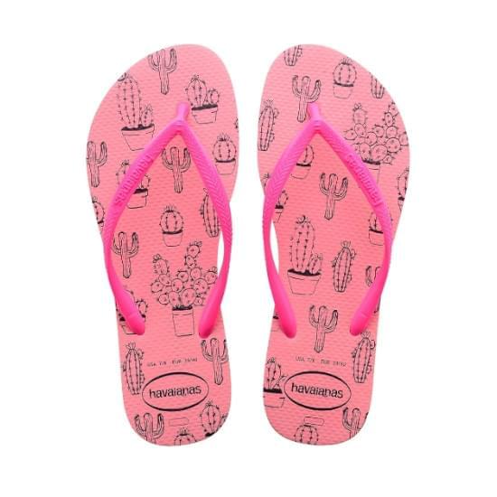 Imagem de Sandalias havaianas feminina slim cactus rosa macaron 37/38