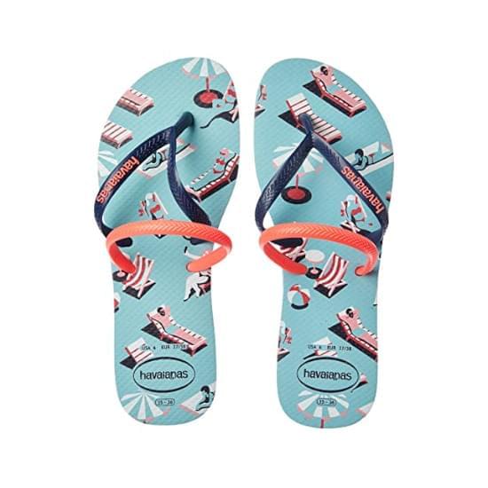 Imagem de Sandália havaianas feminina flat duo vibes azul water 35/36