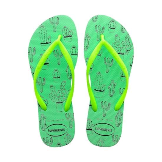 Imagem de Sandalias havaianas feminina slim cactus verde jardim 39/40