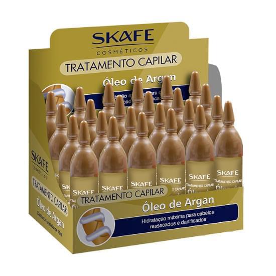 Imagem de Skafe ampola tratamento capilar óleo de argan 10ml com 24 unidades