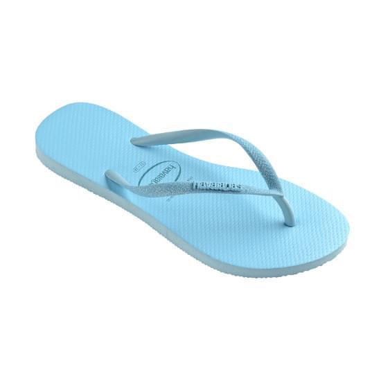 Imagem de Sandália havaianas feminina slim glitter neon azul water 35/36