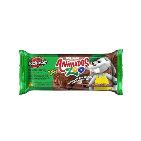 Imagem de Richester animados zoo bolo chocolate 40g com 12 unidades