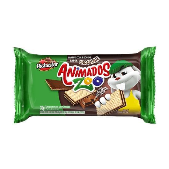 Imagem de Biscoito animados zoo wafer richester chocolate com 20 unidades