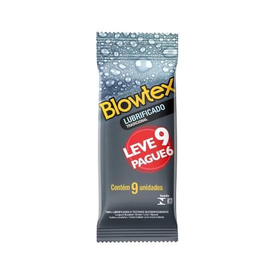 Imagem de Preservativo blowtex lubrificado leve 9 pague 6  | com 9 unidades