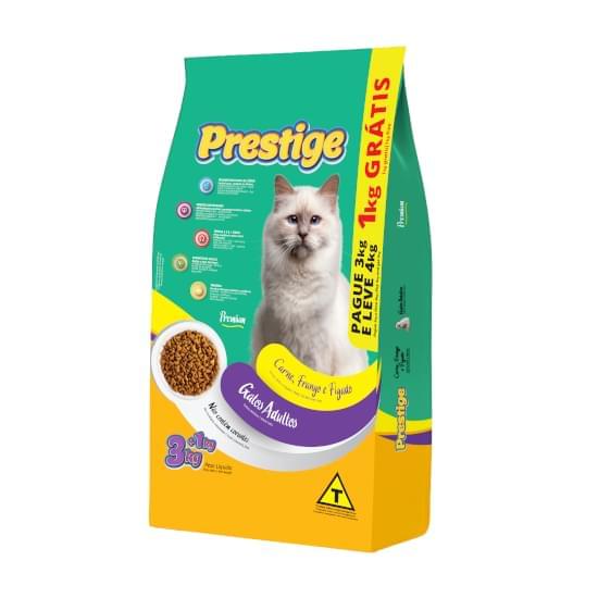 Imagem de Prestige ração para gatos adultos leve 4kg e pague 3kg