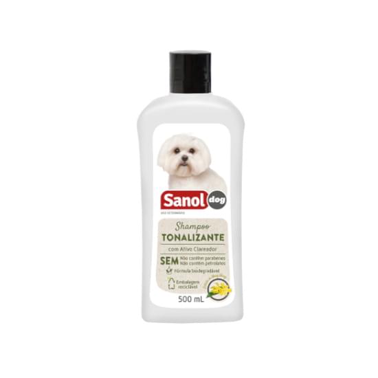 Imagem de Sanoldog shampoo 500ml tonalizante pelos claros