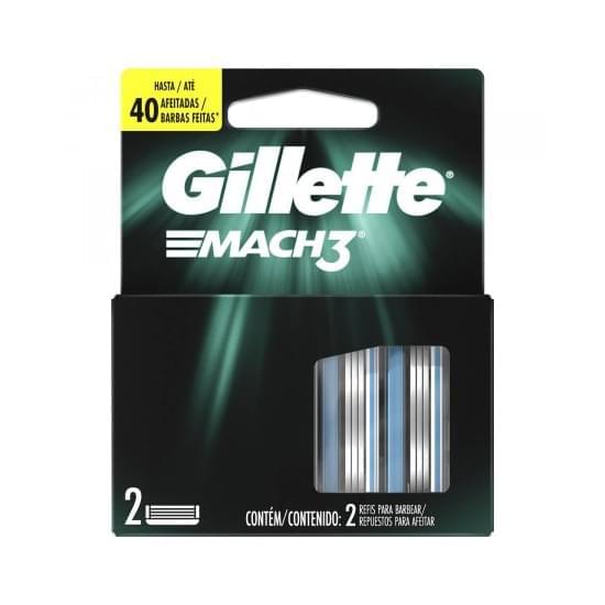 Imagem de Carga de aparelho para barbear gillette mach 3 | com 2 unidades