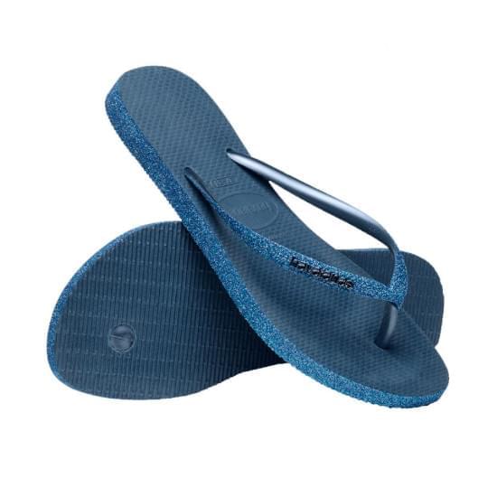 Imagem de Sandália havaianas feminina slim sparkle ii azul indigo 35/36