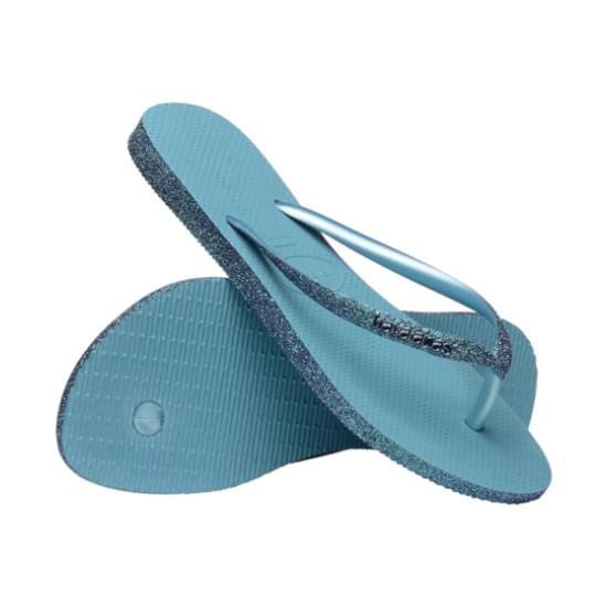 Imagem de Sandália havaianas feminina slim sparkle ii azul nautico 33/34