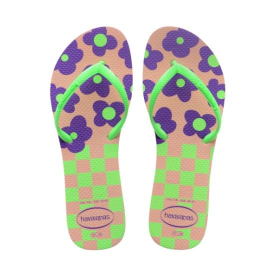 Imagem de Sandália havaiana feminina flat mix rosa/verde 35/36