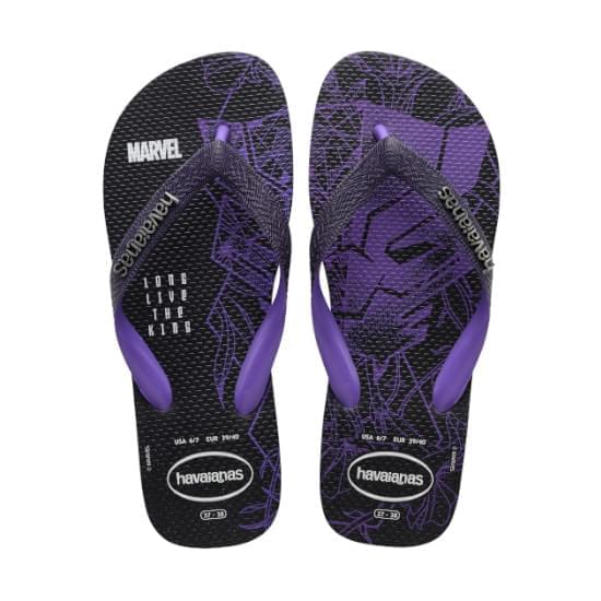 Imagem de Sandália havaianas unissex top marvel premium preto 35/36