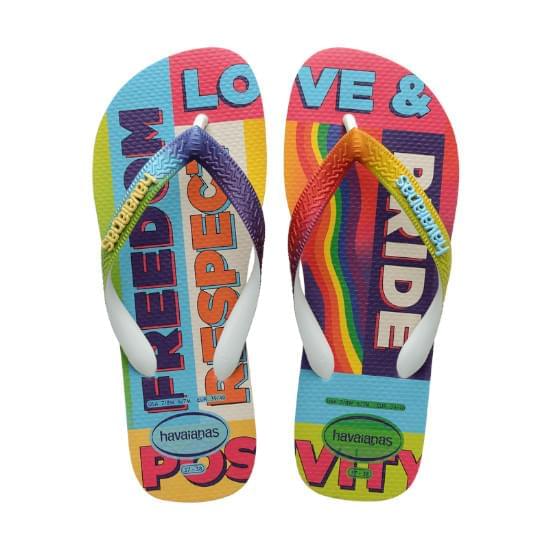 Imagem de Sandália havaianas unissex top pride rainbow preto 35/36