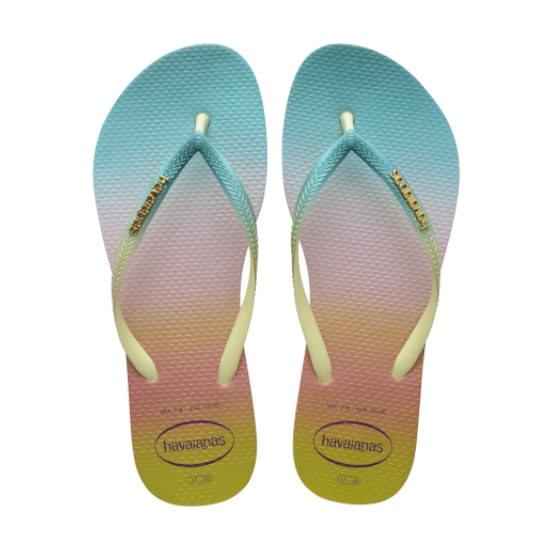 Imagem de Sandália havaiana feminina slim gradient sunset lima 33/34