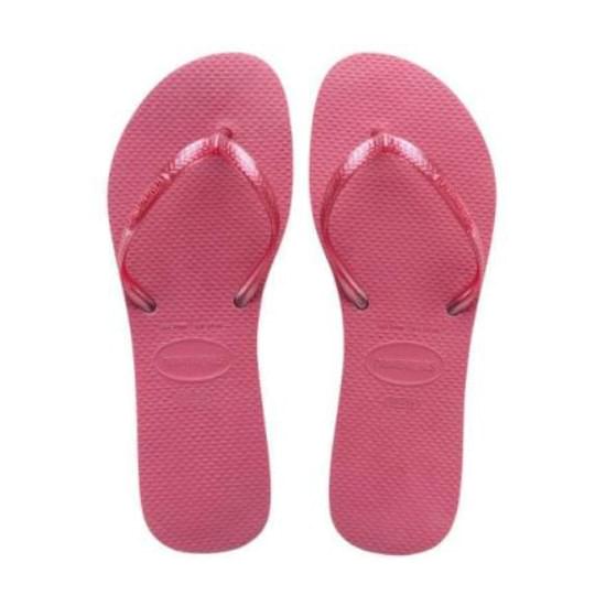 Imagem de Sandalia havaiana feminina flat rosa veludo 33/34