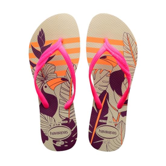 Imagem de Sandália havaianas feminina fantasia style bege palha 35/36