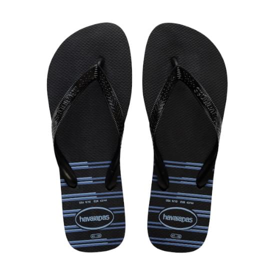 Imagem de Sandália havaianas masculina top basic preto/preto/azul 37/38