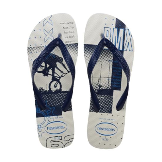 Imagem de Sandália havaianas masculino top atheletic branco/marinho 35/36