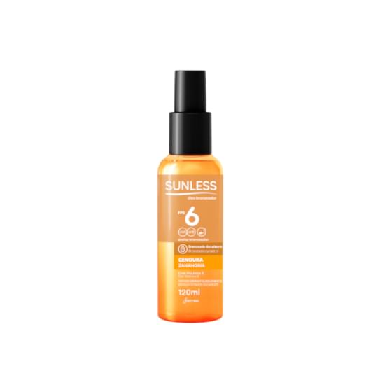 Imagem de Óleo bronzeador sunless fps 6 cenoura 120ml